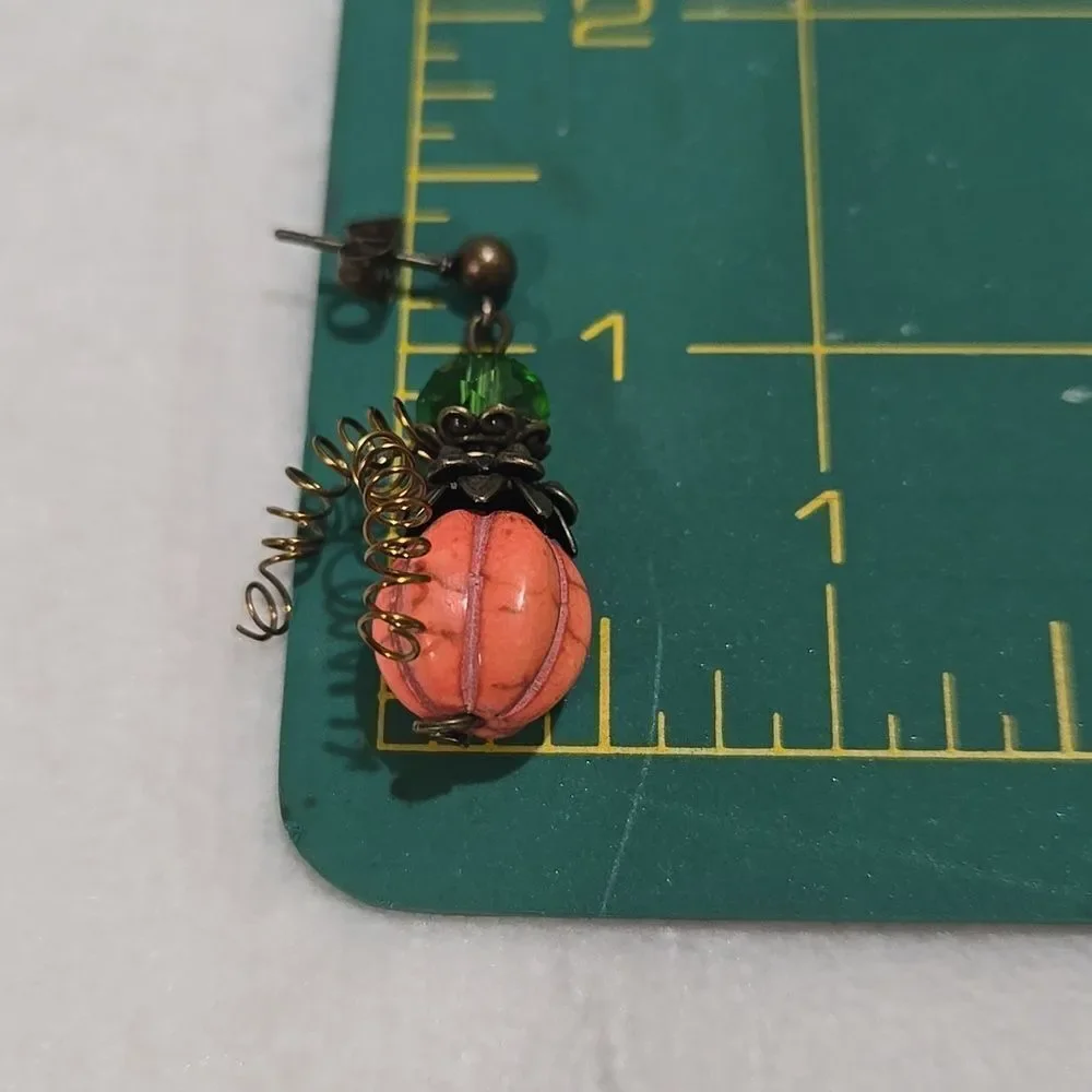 Handcrafted Pumpkin Earrings